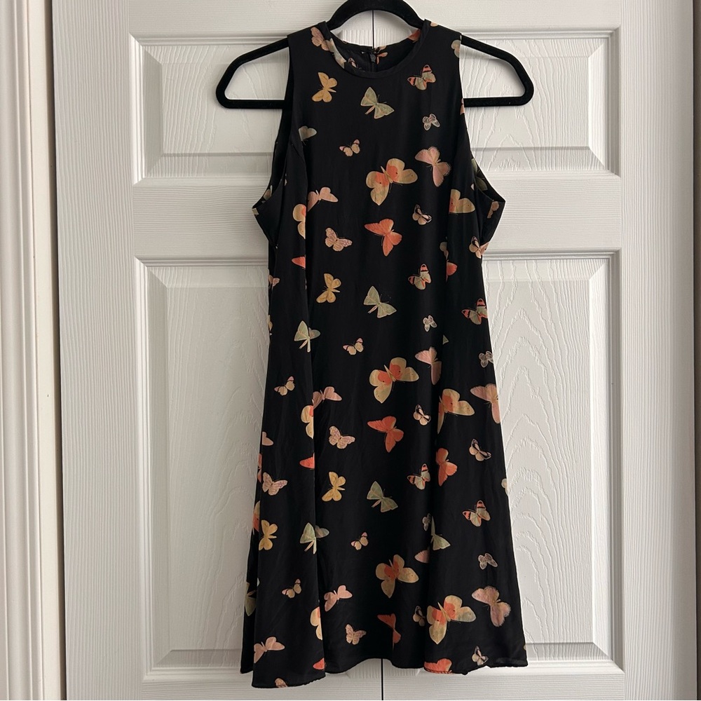 Vintage Y2K 2000s Studio MK Whimsigoth Fairy Butterfly Silk Slip Dress.